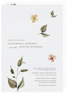 'Floating Flora' Wedding Invitation