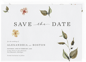 'Floating Flora' Wedding Save the Date