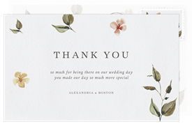 'Floating Flora' Wedding Thank You Note