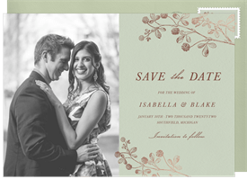 'Rose Gold Clover' Wedding Save the Date