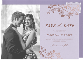 'Rose Gold Clover' Wedding Save the Date