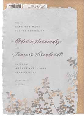 'Watercolor Botanicals' Wedding Save the Date