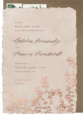 'Watercolor Botanicals' Wedding Save the Date