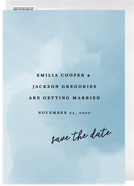 'Simple Wash' Wedding Save the Date
