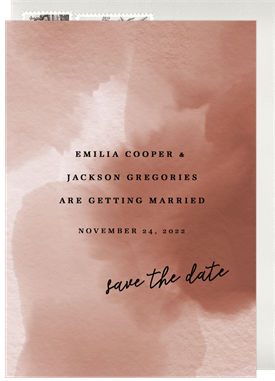 'Simple Wash' Wedding Save the Date