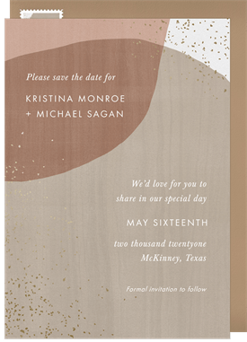 'Textural Overlays' Wedding Save the Date