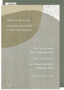 'Textural Overlays' Wedding Save the Date