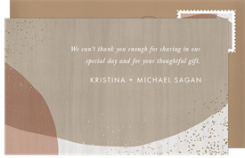 'Textural Overlays' Wedding Thank You Note