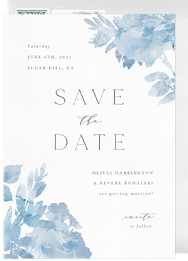 'Watercolor Spring Florals' Wedding Save the Date