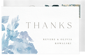 'Watercolor Spring Florals' Wedding Thank You Note