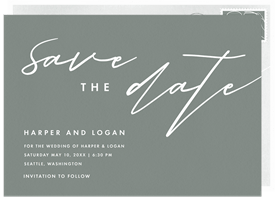 'Linework Couple' Wedding Save the Date
