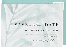 'Shadowed Palms' Wedding Save the Date