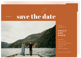 'Minimal Diagonal' Wedding Save the Date
