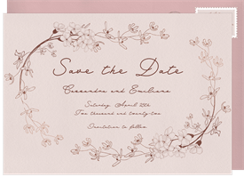 'Romantic Floral Frame' Wedding Save the Date