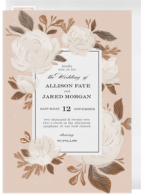 'Dreamy Roses' Wedding Invitation