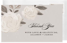'Dreamy Roses' Wedding Thank You Note