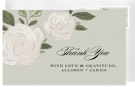 'Dreamy Roses' Wedding Thank You Note