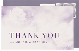 'Ethereal Roses' Wedding Thank You Note