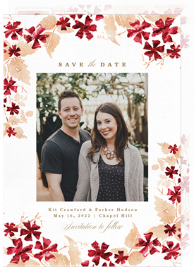 'Cherry Blossom Wreath' Wedding Save the Date