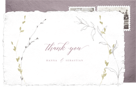 'Delicate Botanicals' Wedding Thank You Note