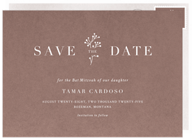 'Delicate Sprig' Bat Mitzvah Save the Date