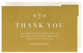 'Delicate Sprig' Wedding Thank You Note