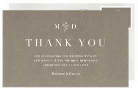 'Delicate Sprig' Wedding Thank You Note