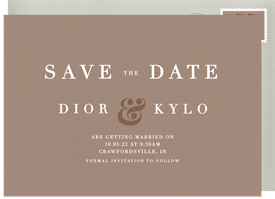 'Lively Ampersand' Wedding Save the Date