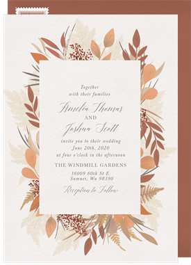 'Boho Botanicals' Wedding Invitation