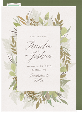 'Boho Botanicals' Wedding Save the Date