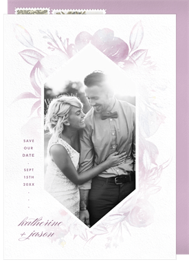 'Hint Of Blooms' Wedding Save the Date