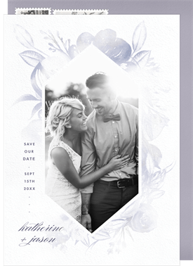 'Hint Of Blooms' Wedding Save the Date