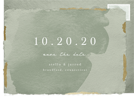 'Watercolor Deckled' Wedding Save the Date