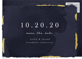 'Watercolor Deckled' Wedding Save the Date