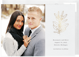 'Golden Foliage' Wedding Save the Date