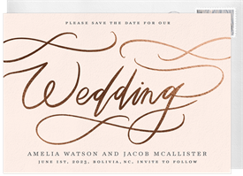 'Wedding Flourish' Wedding Save the Date