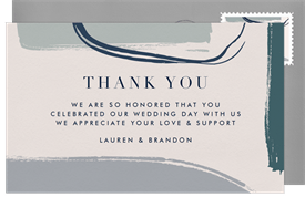 'Organic Abstract Shapes' Wedding Thank You Note