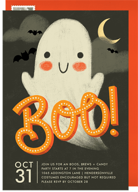 'Friendly Ghost' Halloween Invitation