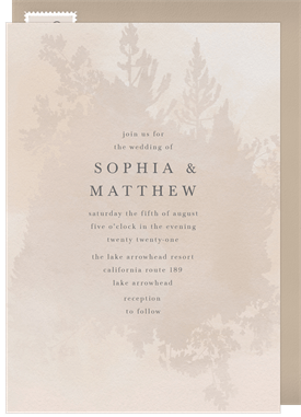 'Foggy Forest' Wedding Invitation