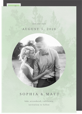 'Foggy Forest' Wedding Save the Date