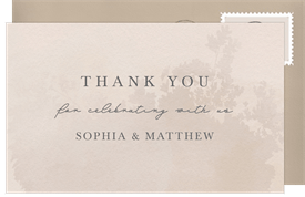 'Foggy Forest' Wedding Thank You Note