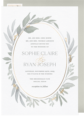 'Ethereal Woodland Frame' Wedding Invitation