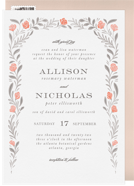 'Fairytale Floral' Wedding Invitation