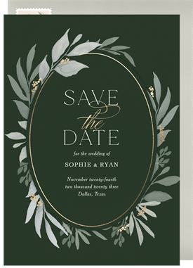 'Ethereal Woodland Frame' Wedding Save the Date