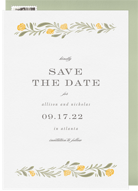 'Fairytale Floral' Wedding Save the Date