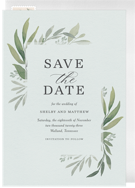'Corner Cascade' Wedding Save the Date