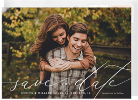 'Sweeping Script' Wedding Save the Date
