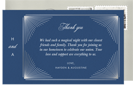 'Gilded Bursts' Wedding Thank You Note