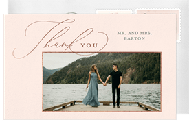 'Elegant Snapshot' Wedding Thank You Note