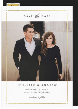 'Minimal Frame' Wedding Save the Date